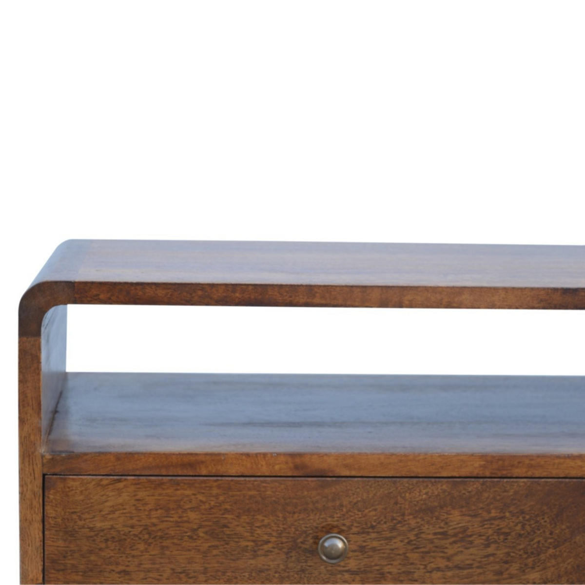 UKRIVLJENA KONZOLNA MIZA v kostanjevem zaključku - rjava, les (90/35/47cm) - Artisan Furniture