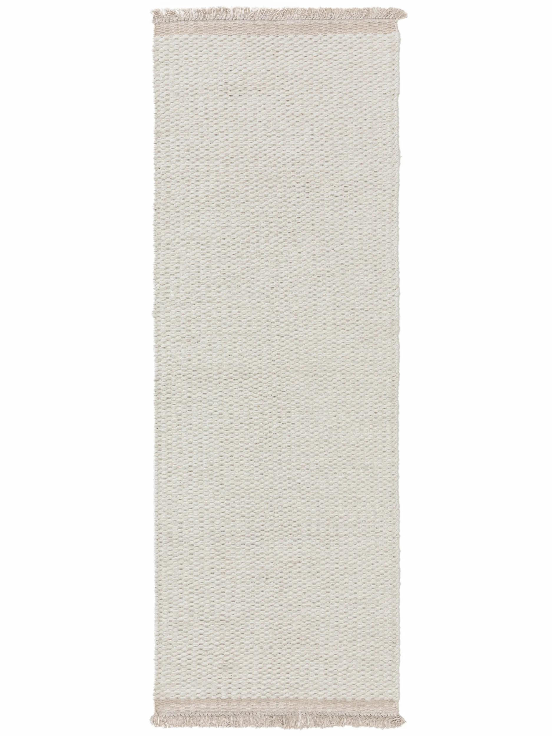 WOLLTEPPICH Lana Cream 70x200 cm - Creme, Textil (70/200cm) - benuta Pure