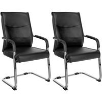 SCHWINGSTUHL 2er Set Lederlook Schwarz - Schwarz, Textil/Metall (55/88/60cm) - CLP