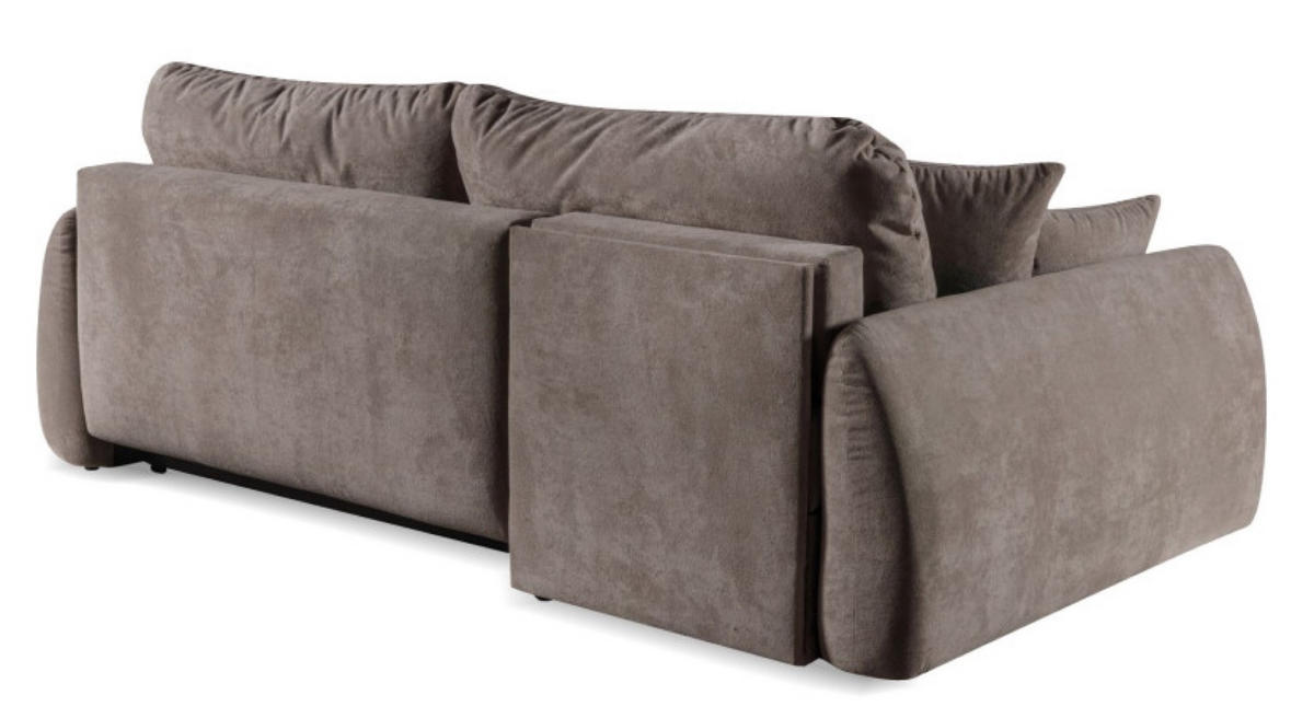 ECKSOFA Universal Flow Mit Doppeltem Bettkasten - Braun, Textil (252/155cm) - Sepro Meble