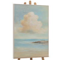 GEMÄLDE Leichtigkeit des Seins Schattenfugenrahmen Beige 140x100 cm - Beige, Holz (140/100cm) - YS-art gallery