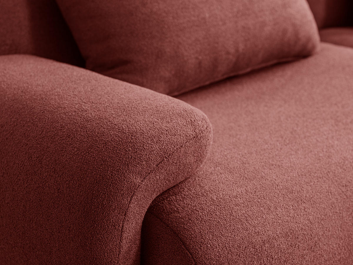 2-SITZER-SOFA Bouclé-Stoff Tiefblau - Terracotta, Textil (194/73/95cm) - MILYsofa