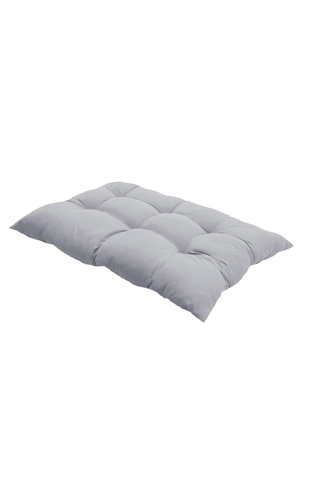 BANKKISSEN Hellgraues rechteckiges getuftetes Komfortabel & Langlebig Gestepptes Design 120 x 80 cm - Grau, Textil (80/120cm) - Livingandhome
