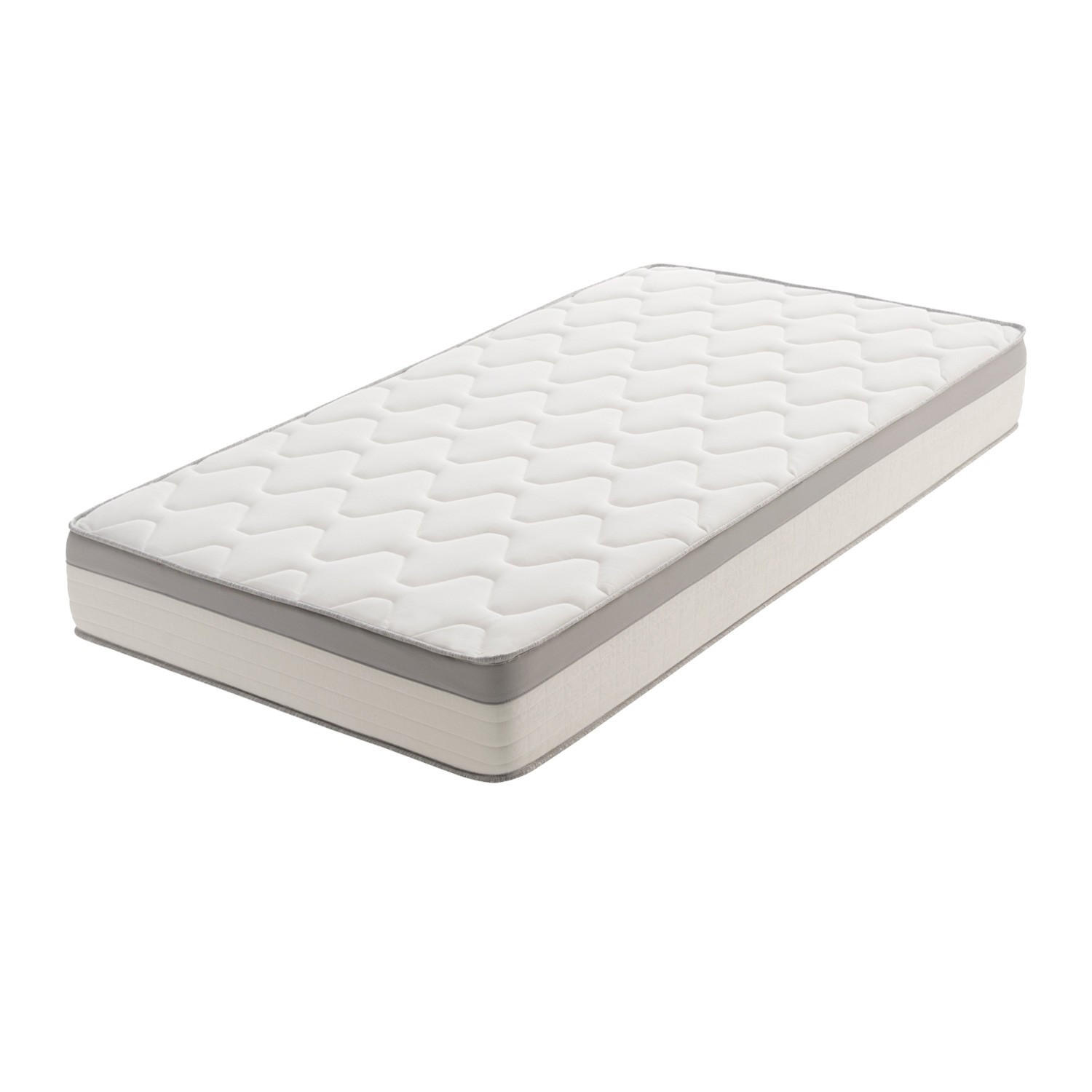 MATRATZE Spring Max Taschenfederkern 22cm, 90x200cm - Weiß, Textil (90/200cm) - Moonia