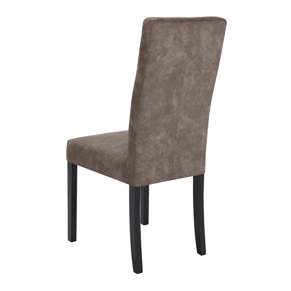 STUHL Solis mit schwarzen Holzbeinen, Polsterstuhl, Braun - Schwarz/Braun, Holz (45/100/42cm) - Beautysofa