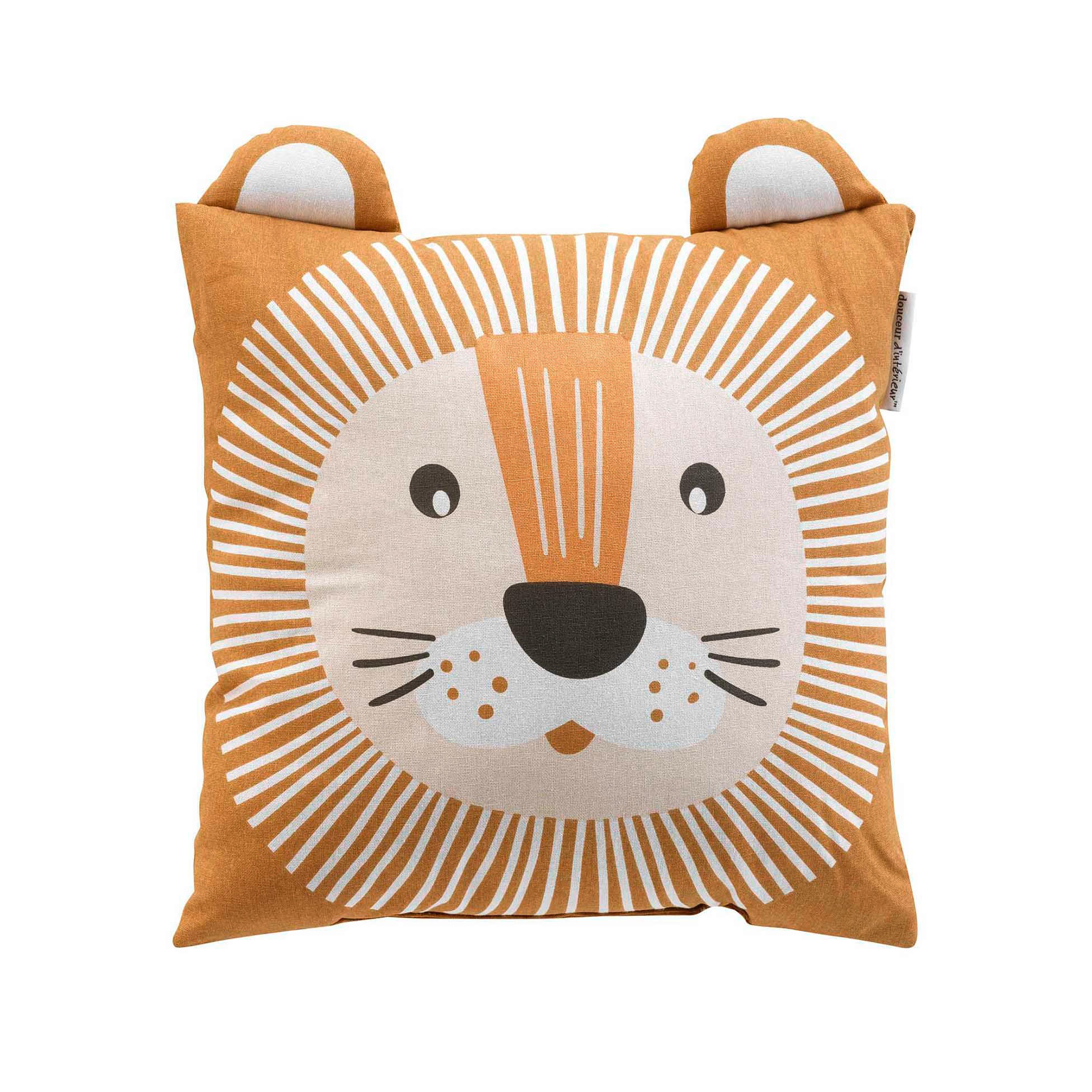 DEKOKISSEN Löwe 40/40 cm - Orange, Naturmaterialien (40/40cm) - Douceur d´intérieur