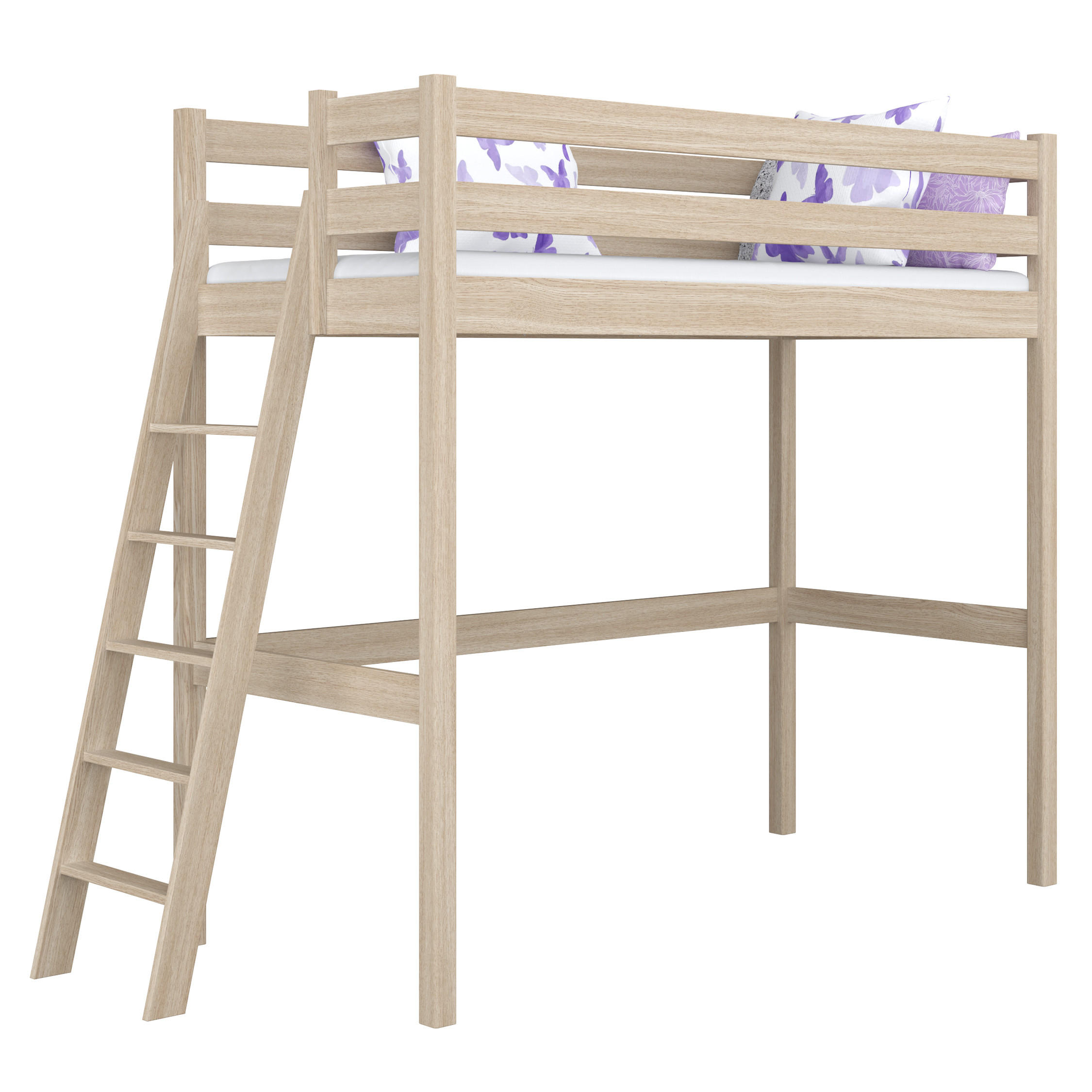 N-Wood Hochbett Sonoma Eiche 80x190 cm