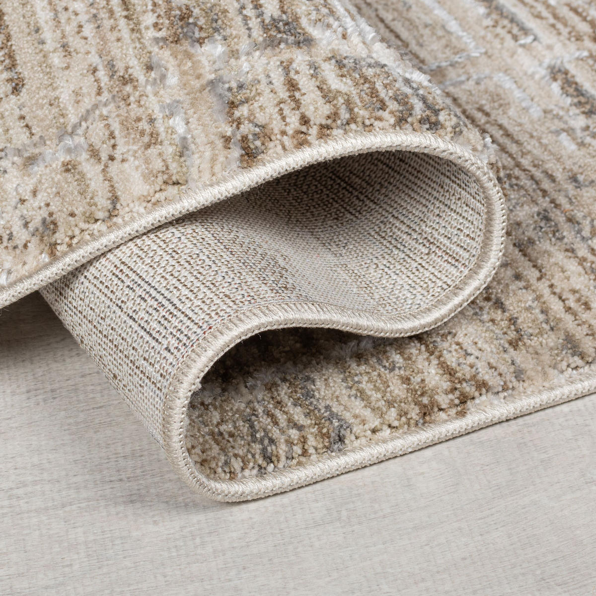 TEPPICH mit Fransen DALE, mit Struktur, Taupe, 120 x 170 cm - Braun, Textil (170/120cm) - KADIMA DESIGN