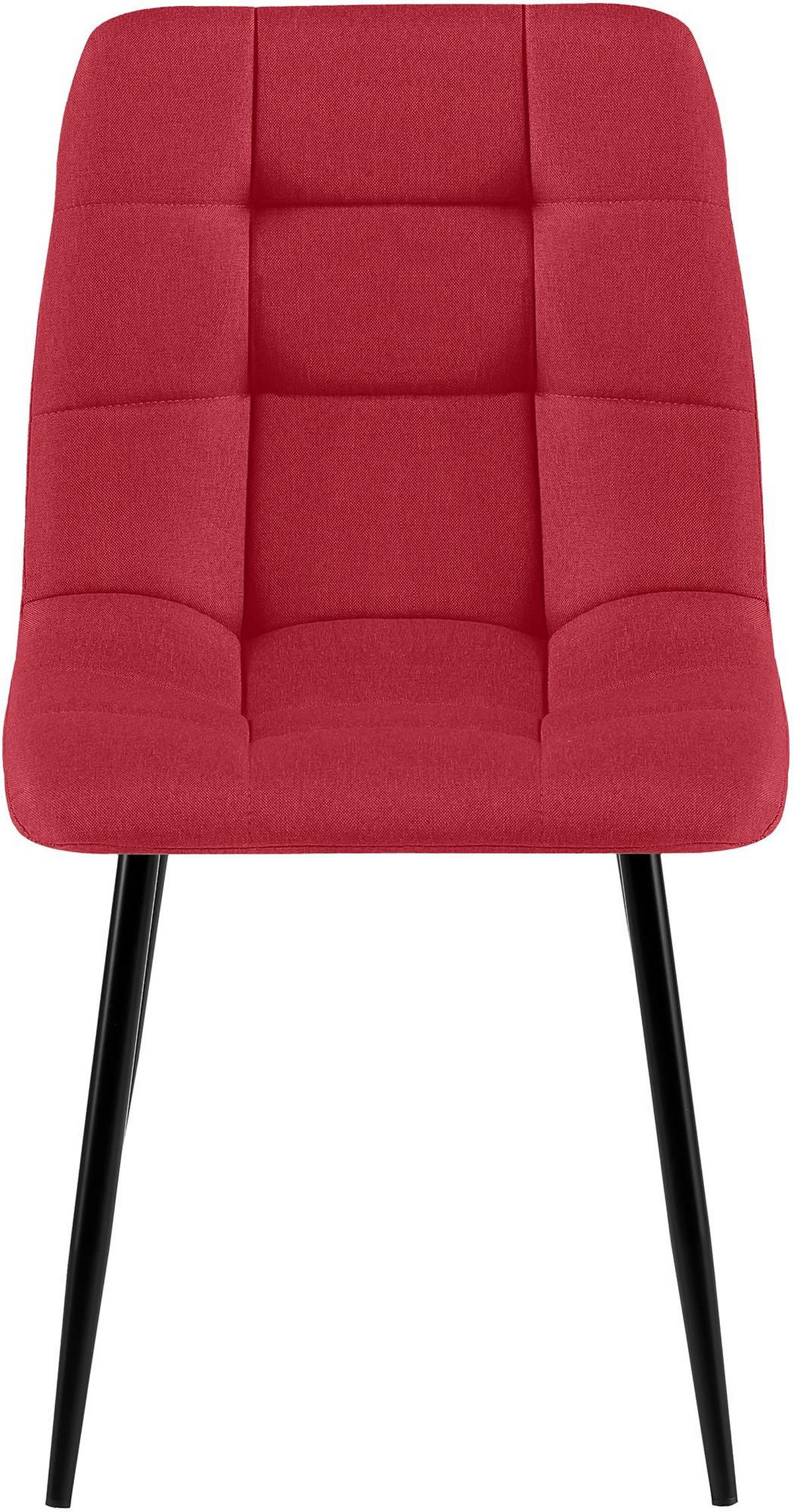 ESSZIMMERSTÜHLE Antibes 4er Set 84x45x55 cm rot - Rot, Textil (45/84/55cm) - furnicato