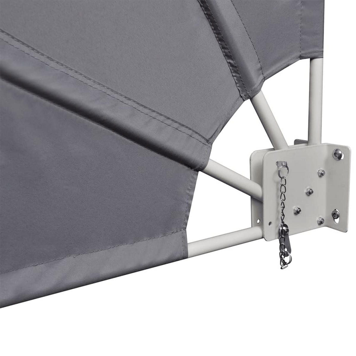 FALTBARER Balkonfächer Grau 210x210 cm - Grau, Textil (210/2.1/210cm) - furnicato