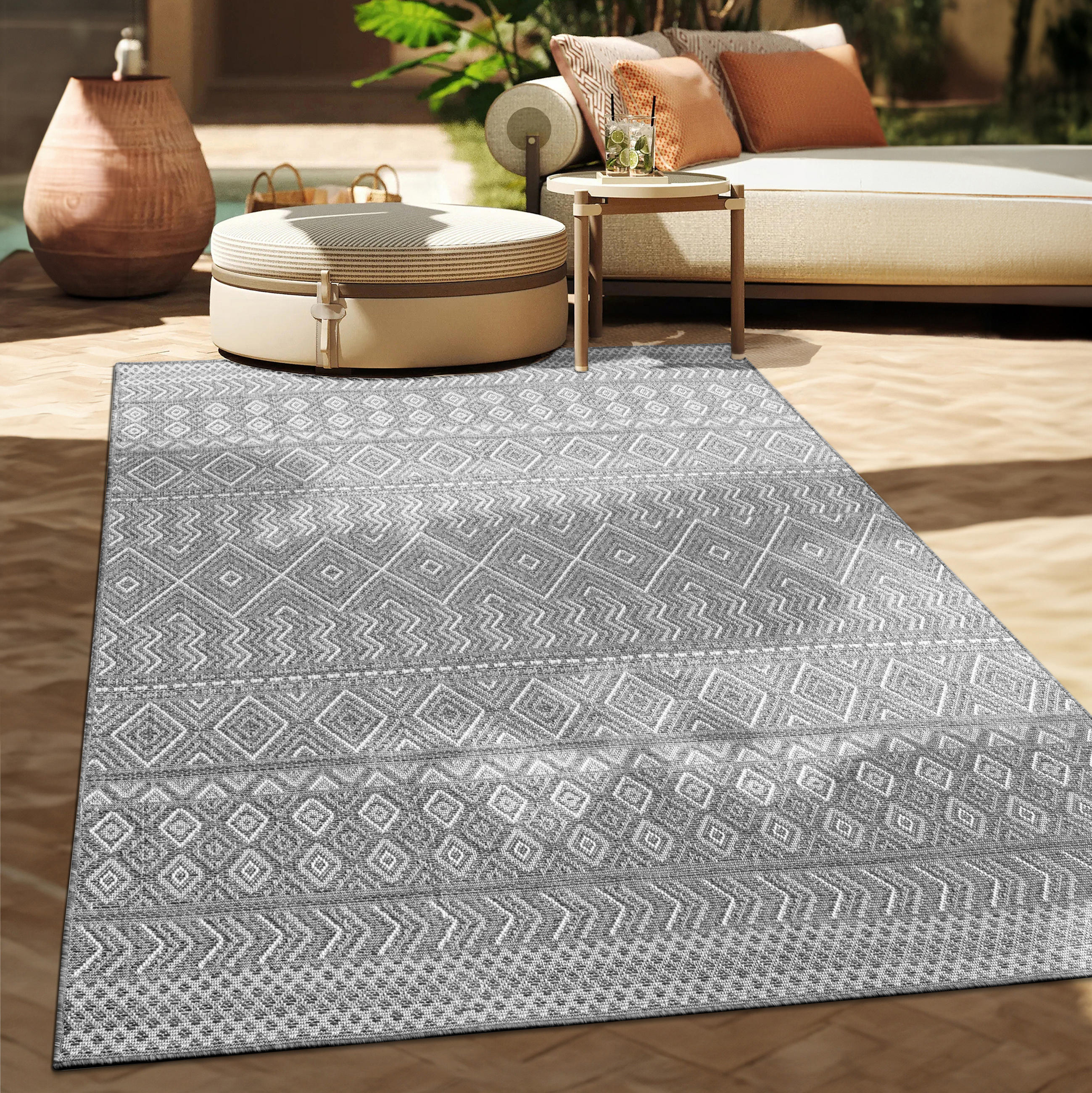 OUTDOORTEPPICH 80/150 cm Vermont 190 - Grau, Textil (80/150cm) - Paco Home