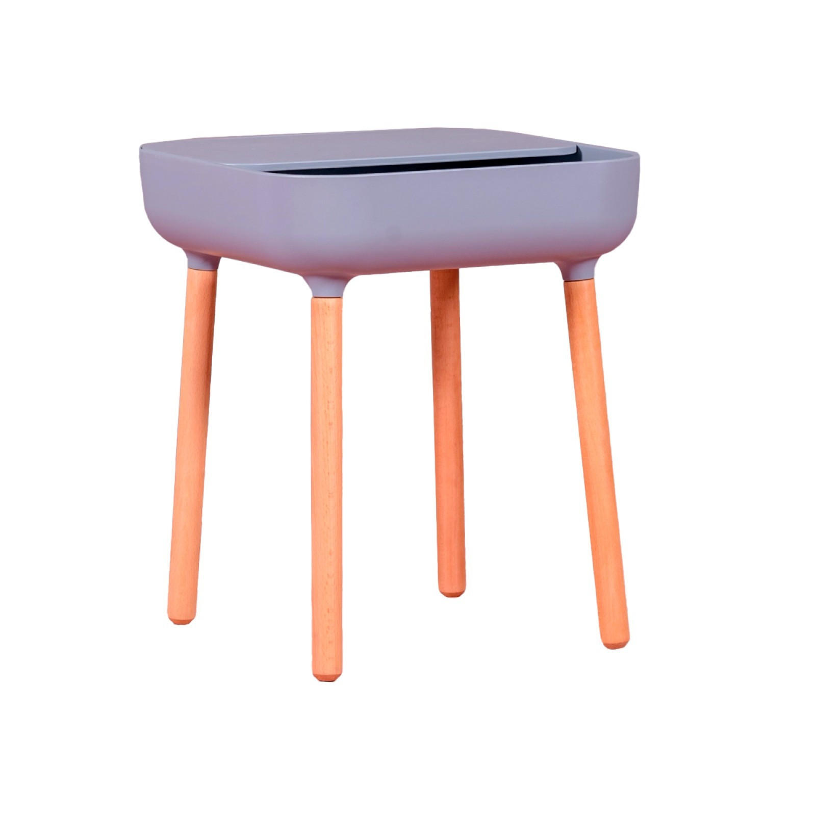 BEISTELLTISCH Quadratisch Grau 40/33/48 cm - Grau, Kunststoff (40/33/48cm) - Nest Dream