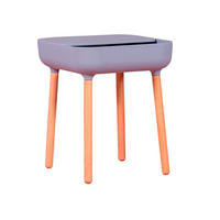 BEISTELLTISCH Quadratisch Grau 40/33/48 cm - Grau, Kunststoff (40/33/48cm) - Nest Dream