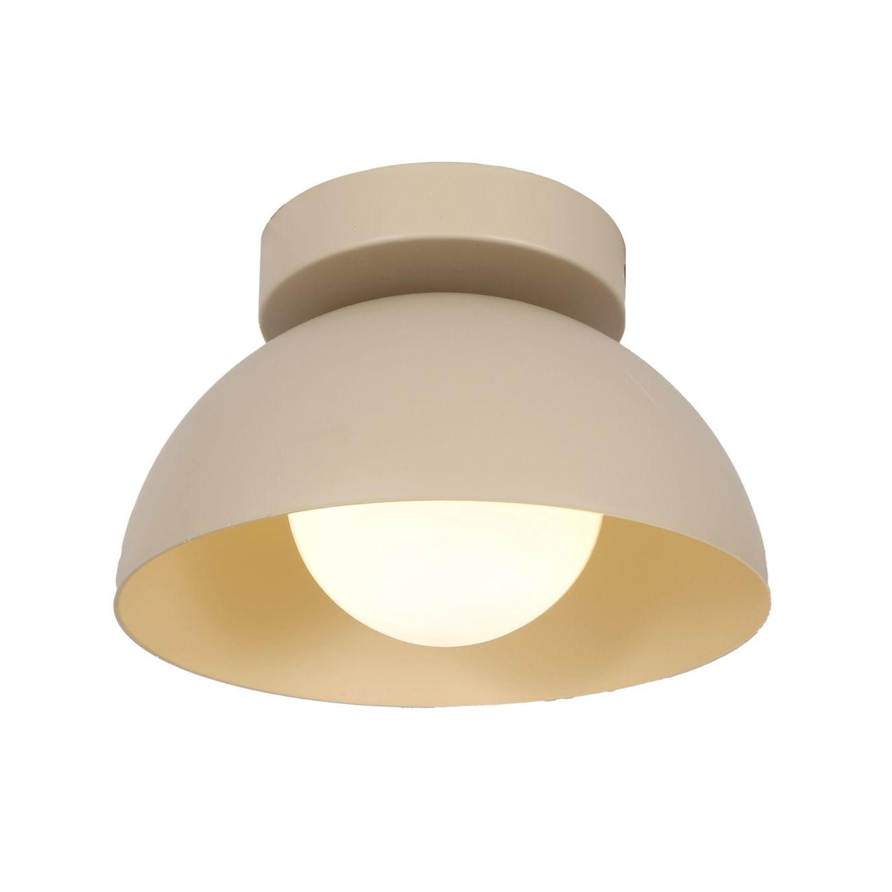 WANDLEUCHTE Senka, Weiß und Taupe, 20cm - Weiß, Glas (20/20/13cm) - KOSILUM