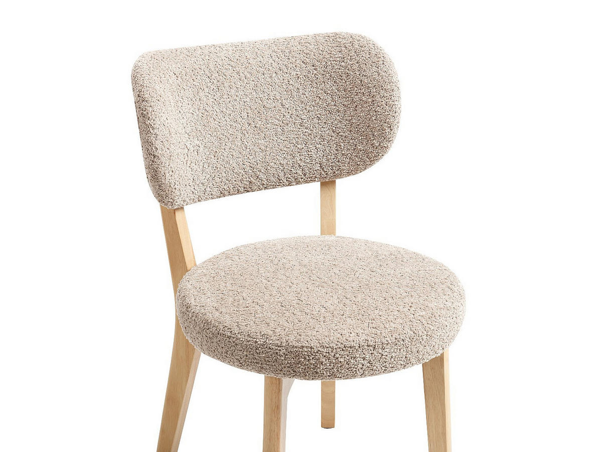 STUHL - 51 cmcm x 57 cmcm - Holz, Platte, Stoff - Taupe - TORIEL - Taupe, Holz/Holzwerkstoff (51/82.5/57cm) - Vente-Unique