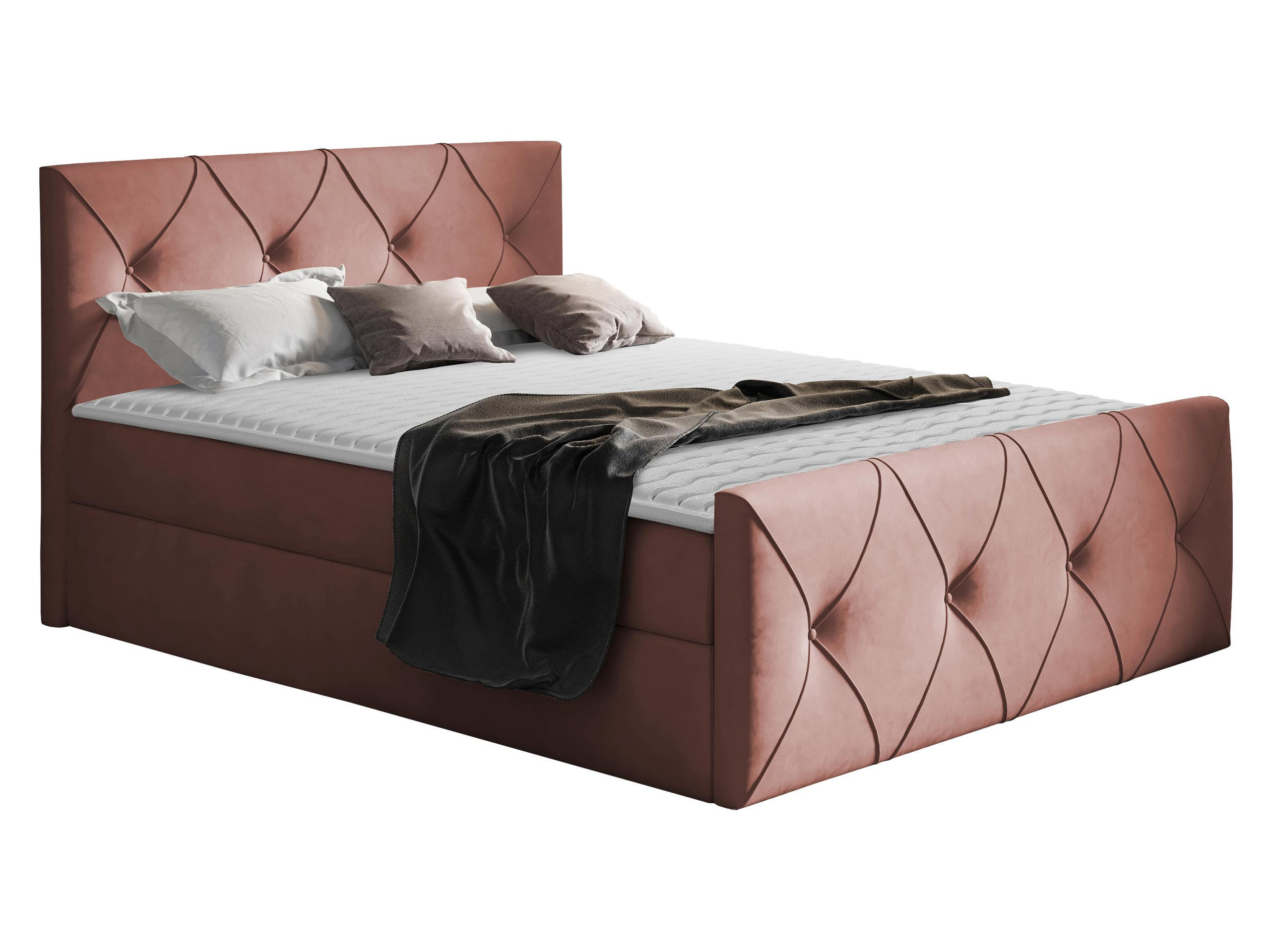BOXBETT Crystal Lux - Rosa, Holz (180/200cm) - MIRJAN24