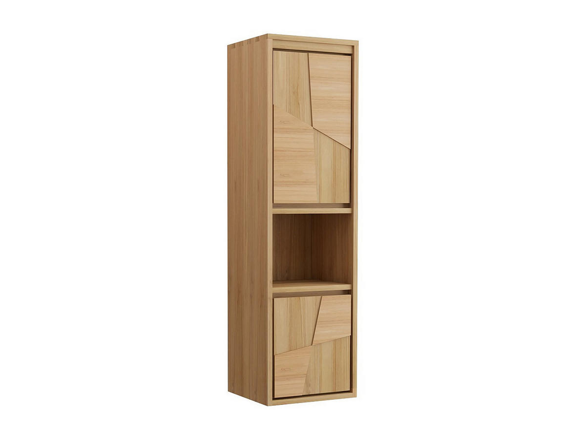 BADSCHRANK - 40 cm x 35 cm - holz - naturfarben hell Sumbawa - Naturfarben, Holz (40/140/35cm) - Vente-Unique