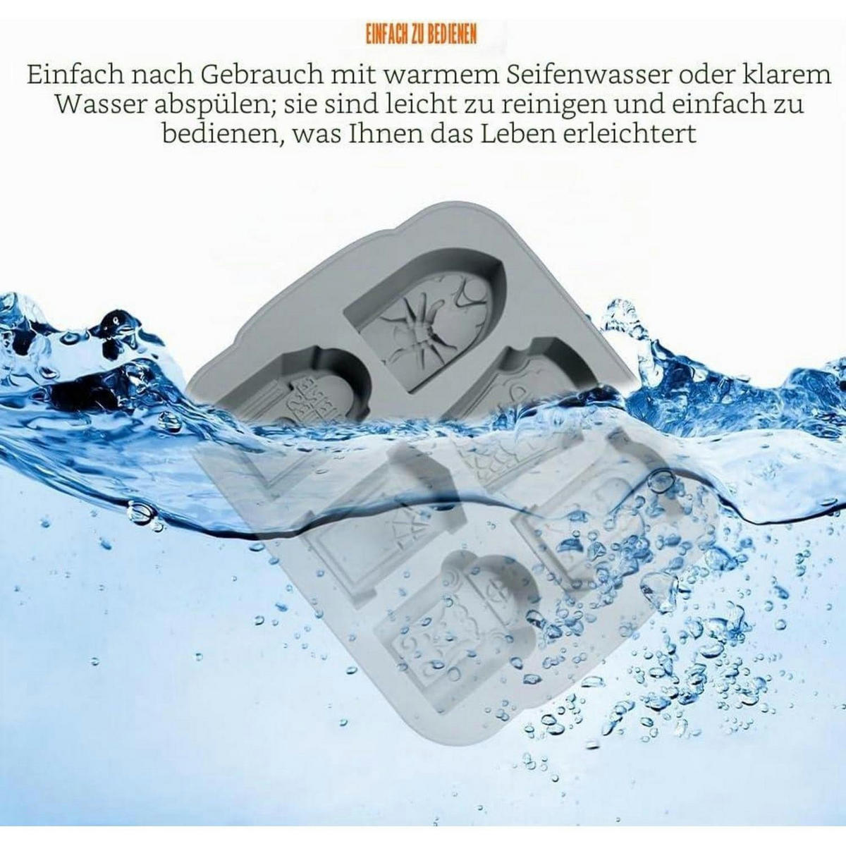 SILIKONFORM Grabstein Halloween 3D - Grau, Kunststoff