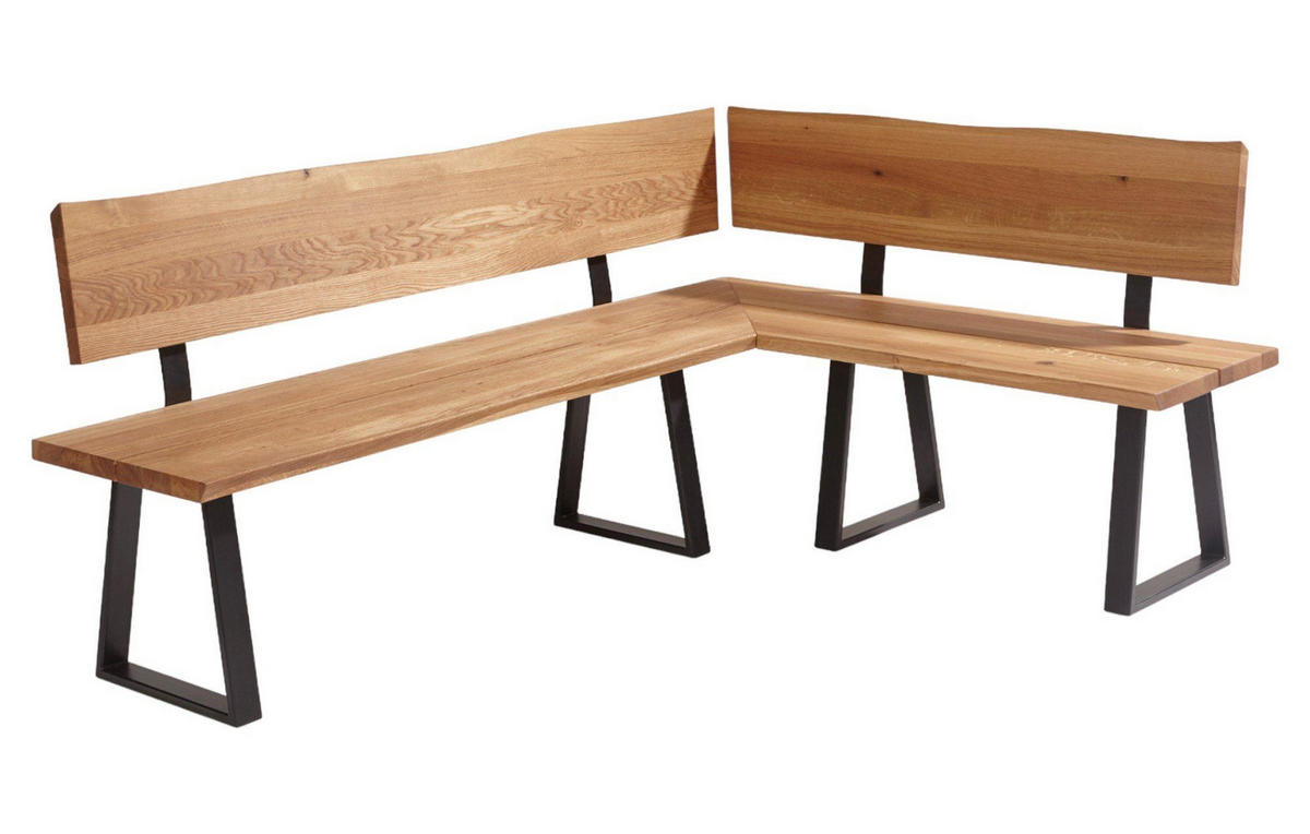 ECKBANK Deana 201 x 151 x 87 Massivholz Wildeiche - Wildeiche, Holz (201/151cm) - 58aufmkessel