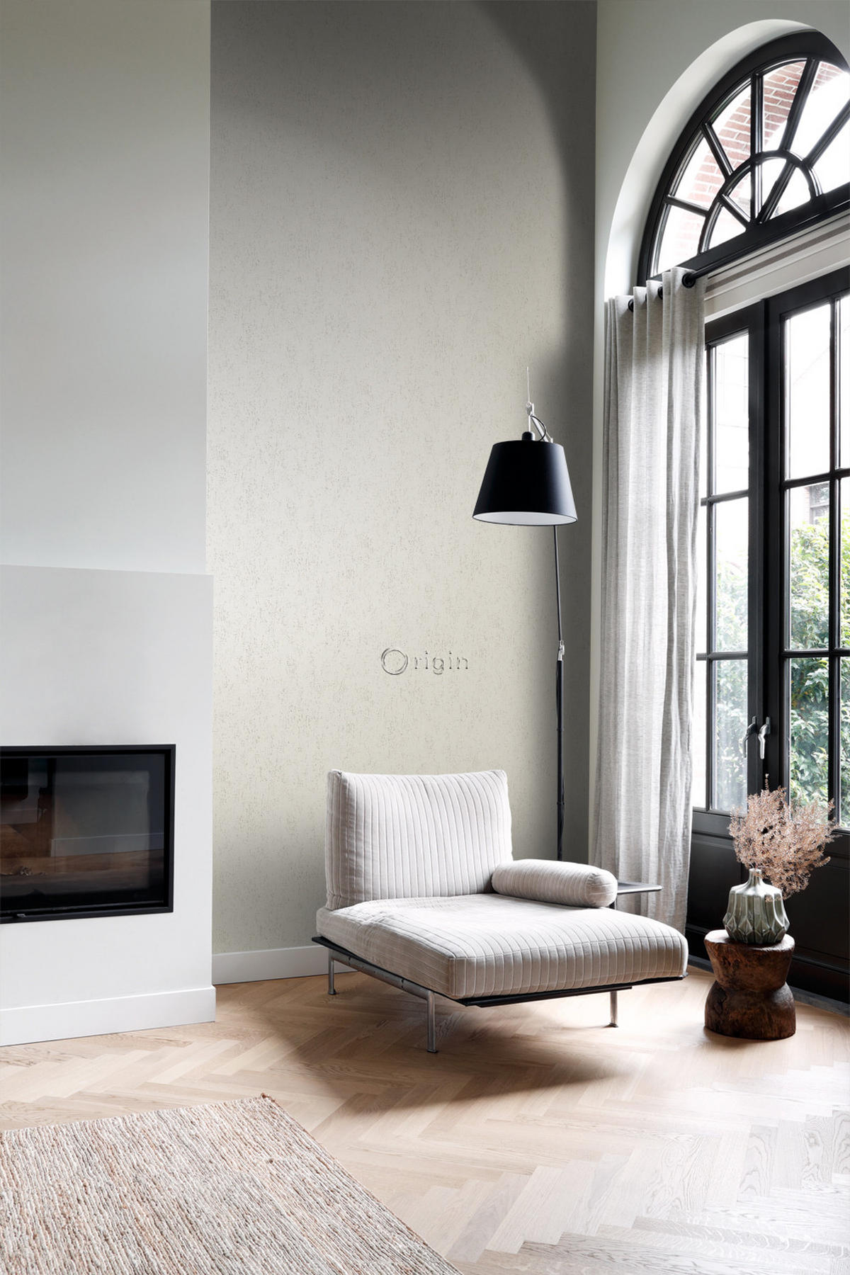 TAPETE Metall-Optik 53 cm x 10.05 m - Beige, Papier (53/1000cm) - Origin Wallcoverings