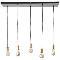 PENDELLEUCHTE Darcia 99814/06 - Schwarz, Holz (95/34.8/133cm) - Brilliant