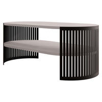 COUCHSITCH Fikoli Oval I - Kaschmir/Schwarz, Holzwerkstoff/Metall (100/50/40cm) - MIRJAN24