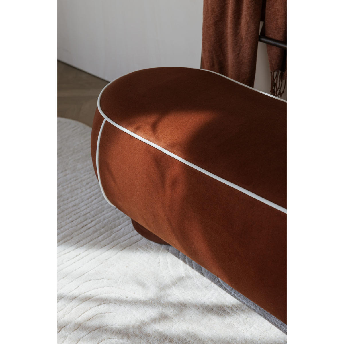SITZBANK Marina Hocker L Rot - Rot, Kunststoff (121/47/44cm) - Housecraft Living