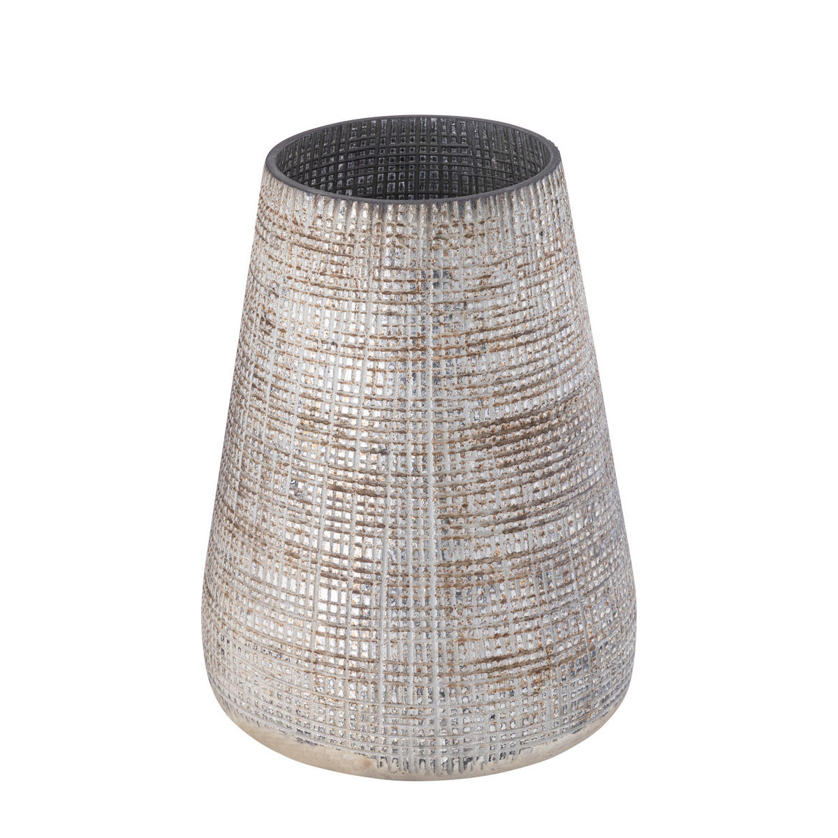 WINDLICHT Damin Beige 19/19/25cm - Beige, Glas (19/25/19cm) - PTMD Collection