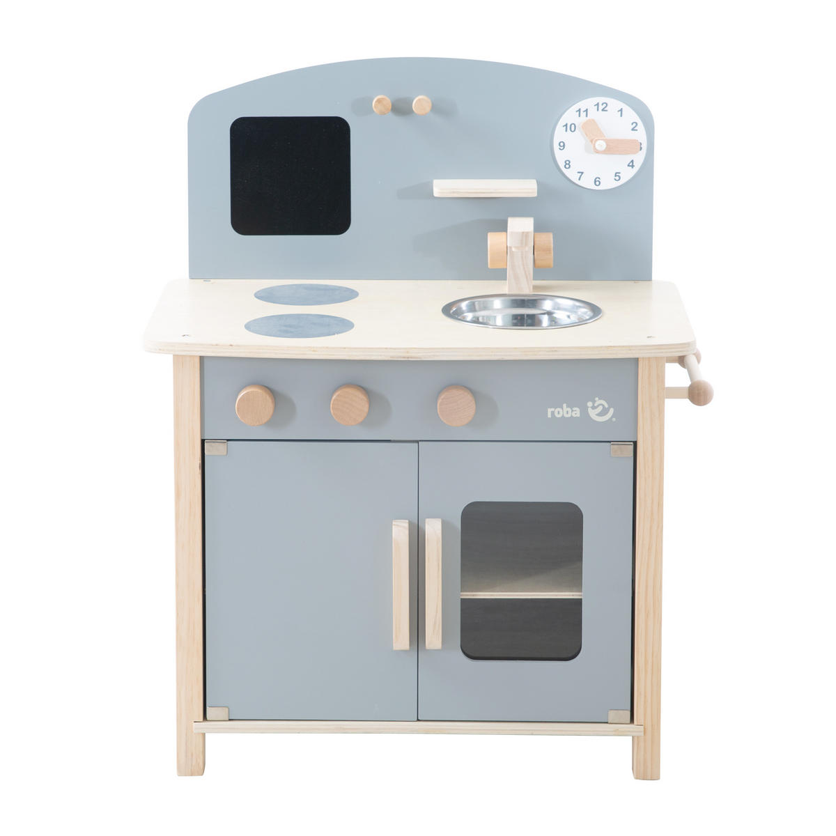 SPIELKÜCHE - Grau, Holzwerkstoff (30/51.5/63cm) - Roba