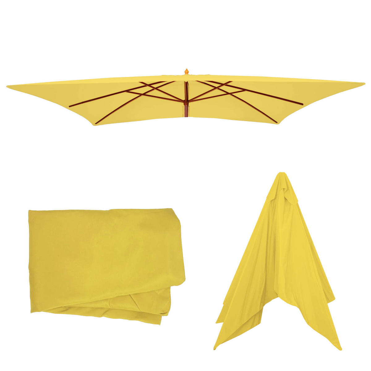 ERSATZ-BEZUG FÜR SCHIRM Gelb - Gelb, Textil (390/290cm) - MCW