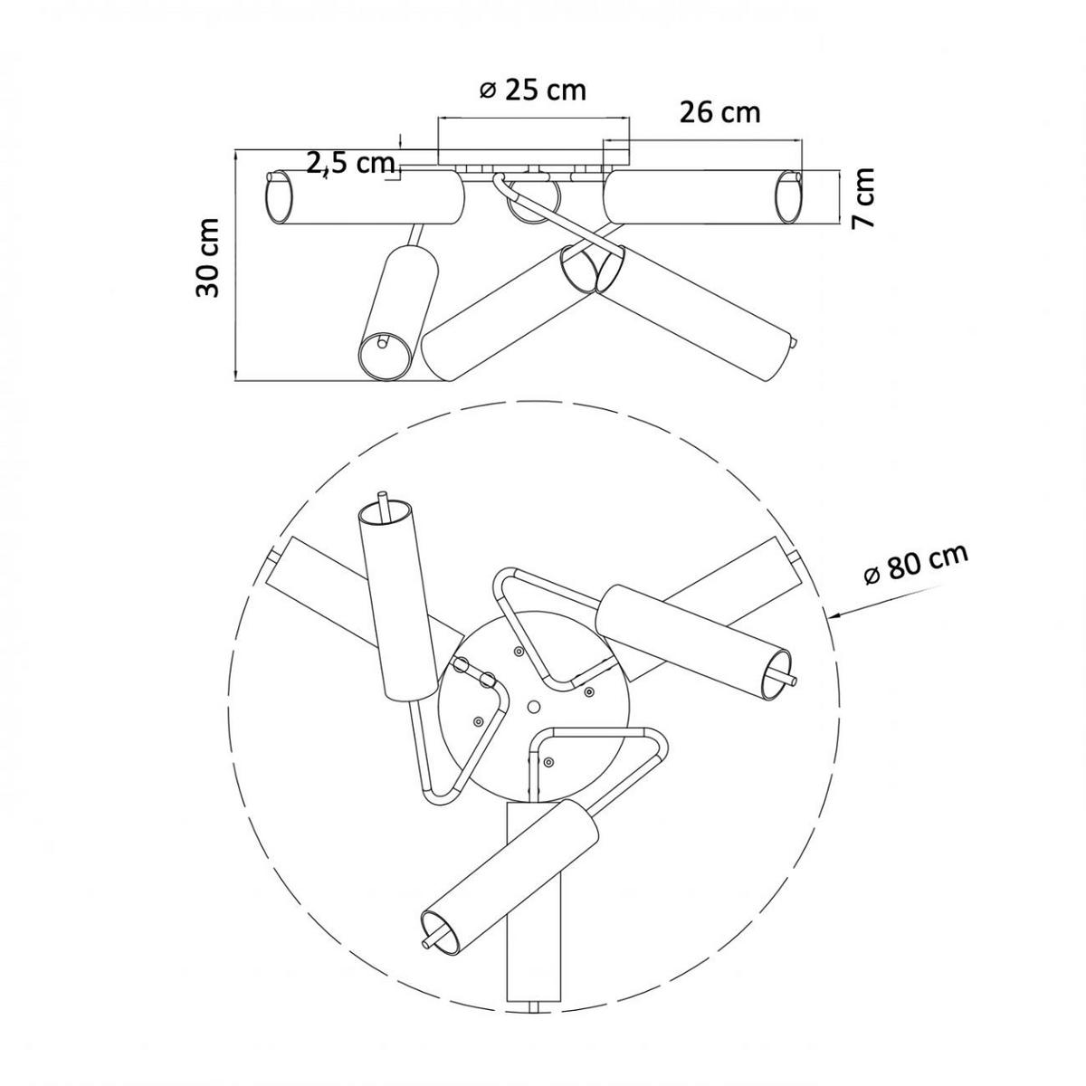 DECKENLEUCHTE Trento, Gold / Messing, 30cm - Goldfarben, Glas (30/80/30cm) - KOSILUM