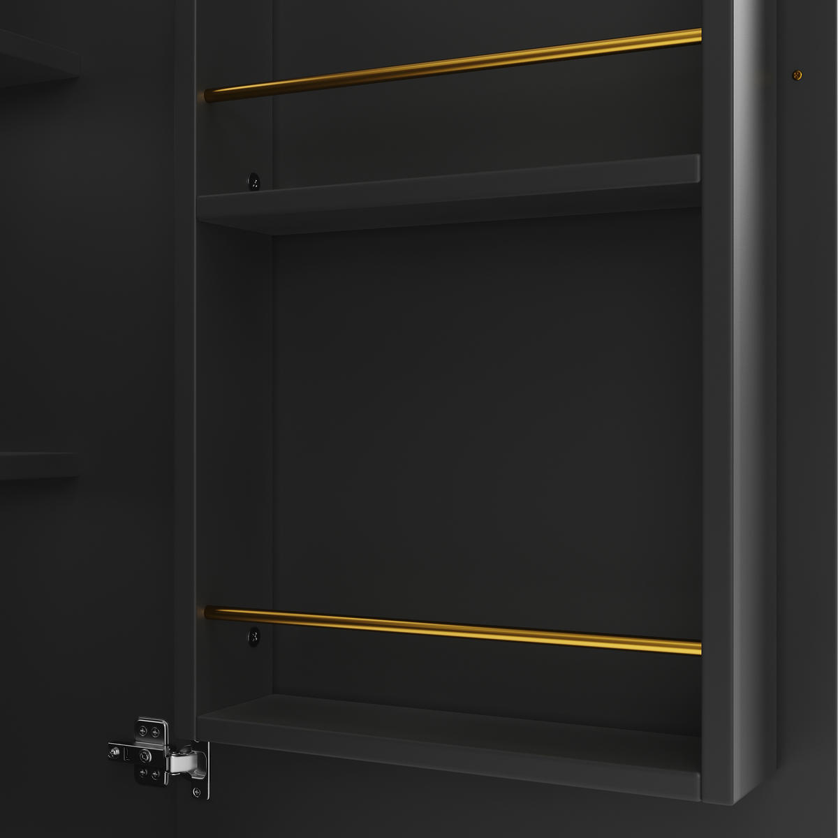 BARTISCH drehbar 138-204/39/105 cm mit Stauraum DE-39718 Schwarz - Schwarz, Holzwerkstoff (73/137.9/92.5cm) - ComfortXL