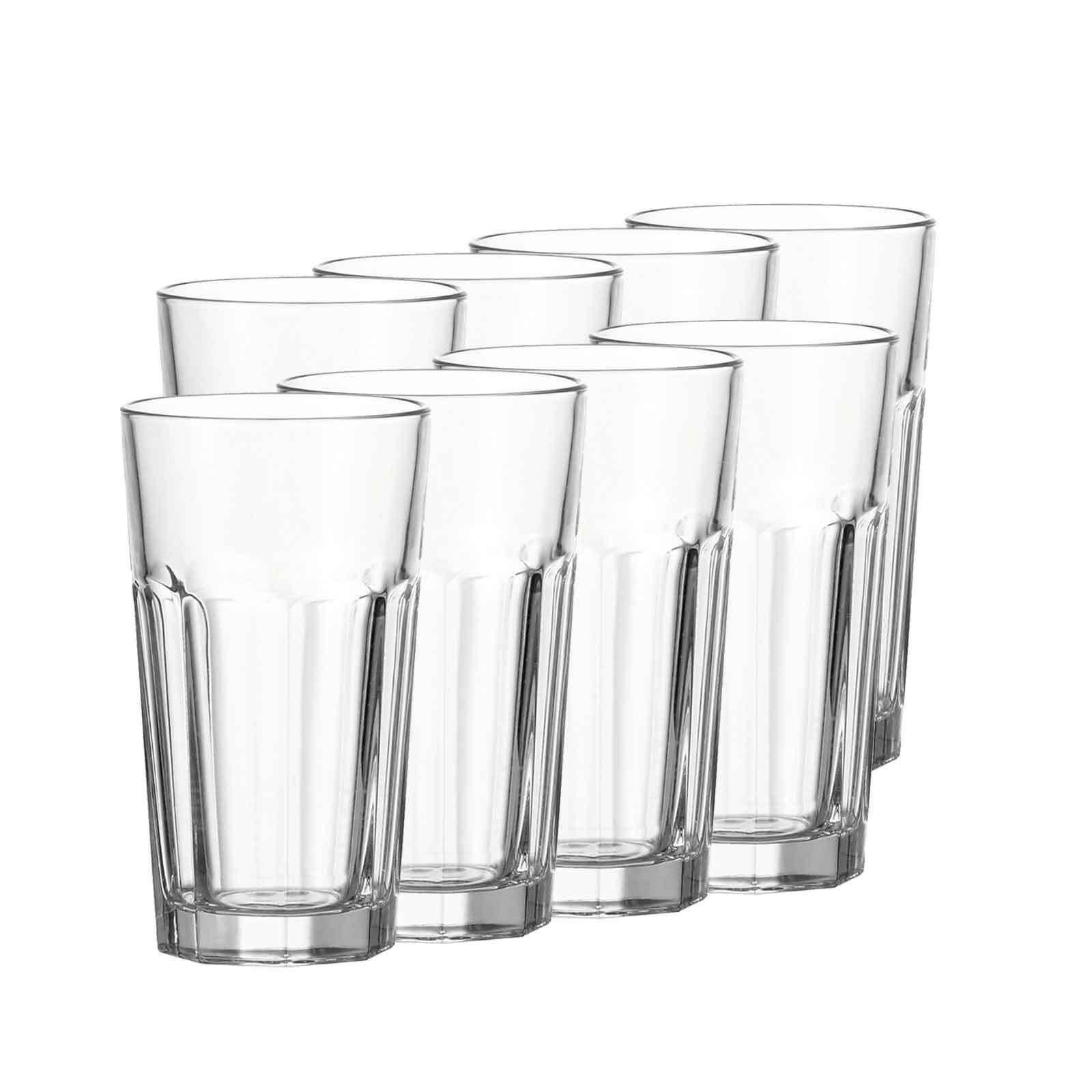 LONGDRINKGLÄSER Rock transparent 540 ml 8er Set - Transparent, Glas (0.54L) - Leonardo Living