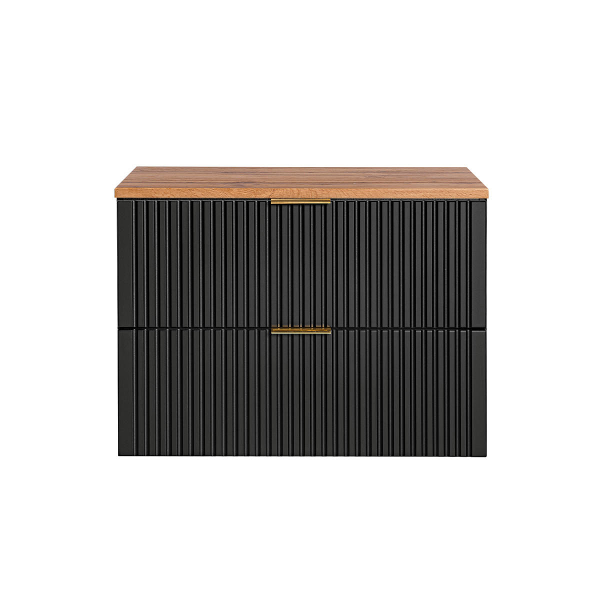 WASCHTISCHUNTERSCHRANK 80.6cm Adriel Schwarz - Schwarz, Holzwerkstoff (80.6/59/46cm) - Petits-meubles