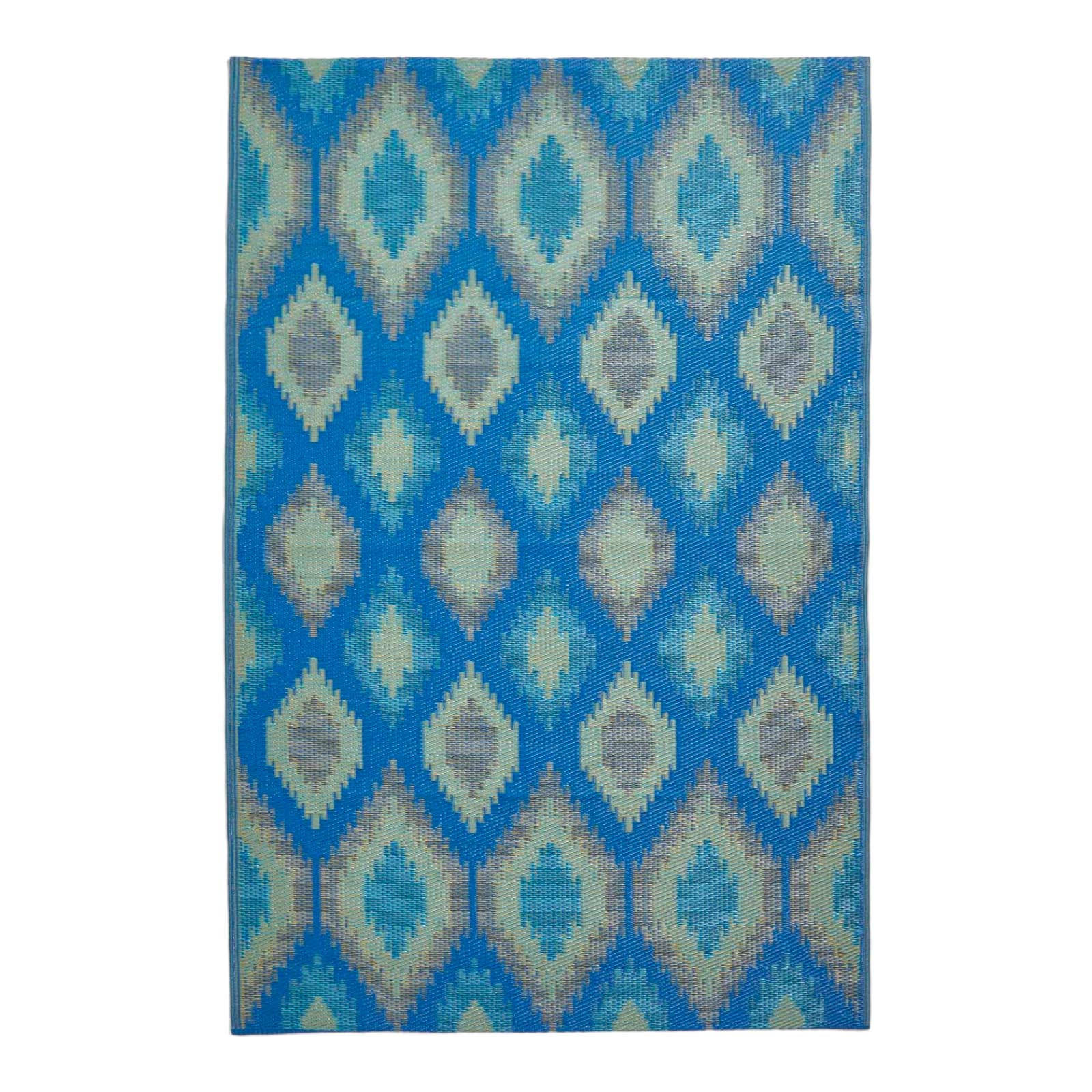 OUTDOORTEPPICH Amber mit Ethno-Muster 180/270 cm - Blau, Kunststoff (180/270cm) - Homescapes