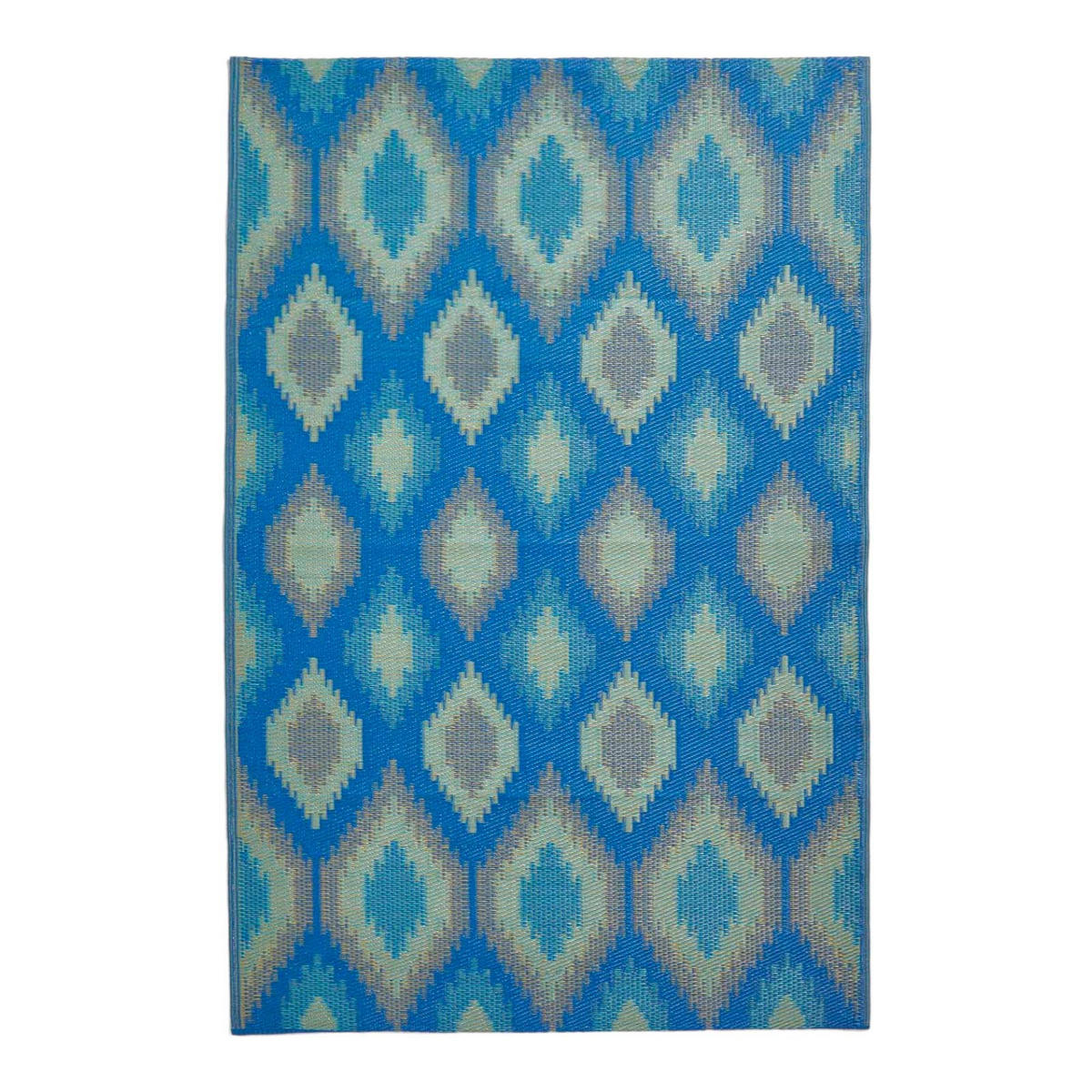 OUTDOORTEPPICH Amber mit Ethno-Muster 120/180 cm - Blau, Kunststoff (120/180cm) - Homescapes