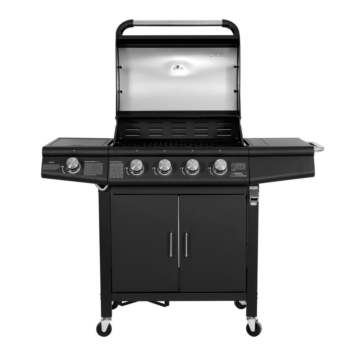GASGRILL Set RED 4+1 - Schwarz, Metall (135/114/54cm) - TAINO