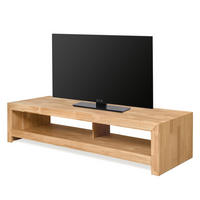 TV-LOWBOARD - Massivholz - Eichefarben, Holz (140/35/50cm) - home24