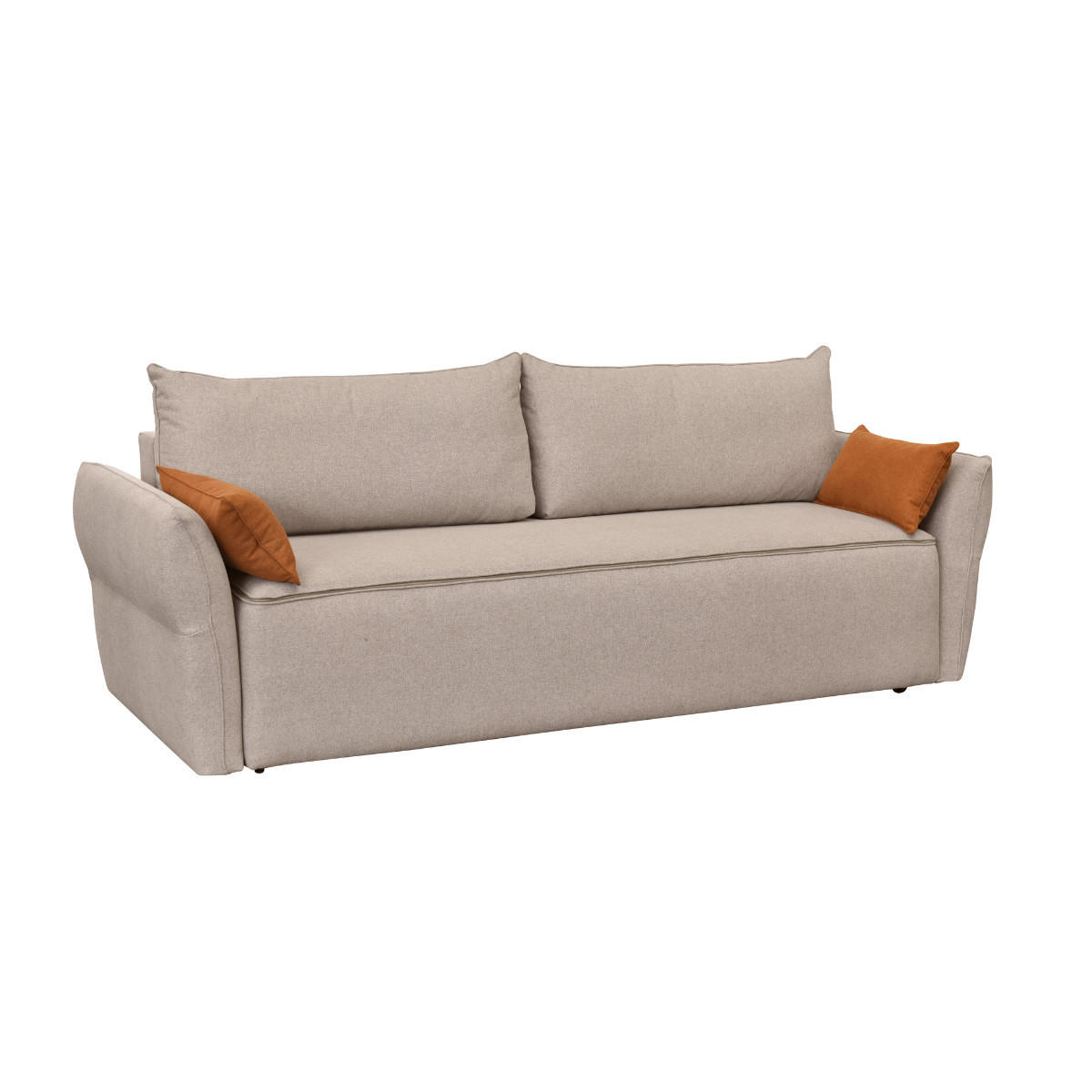 SCHLAFSOFA 3-sitzer aus stoff - lagos 238/96/90 cm - Beige, Textil (96/90/238cm) - Calicosy