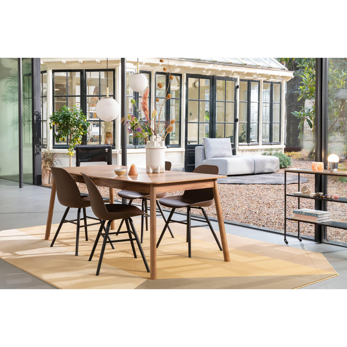 ESSTISCH Glimps Ausziehbarer 180/240x90 cm Walnuss - Braun, Holz (180/90/76cm) - Zuiver