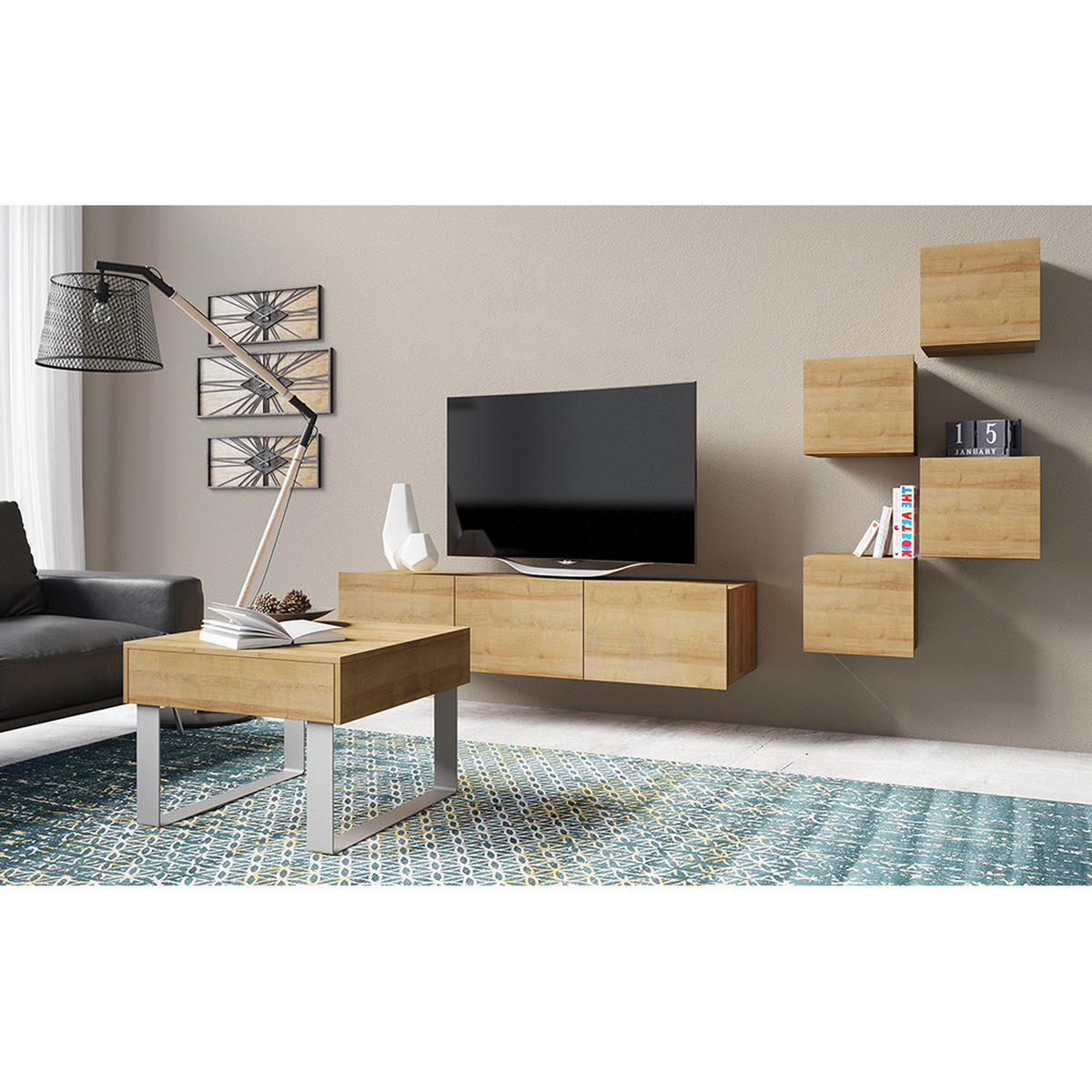 LOWBOARD Cairns-132 - Braun, Holzwerkstoff (150/37/43cm) - Lomado