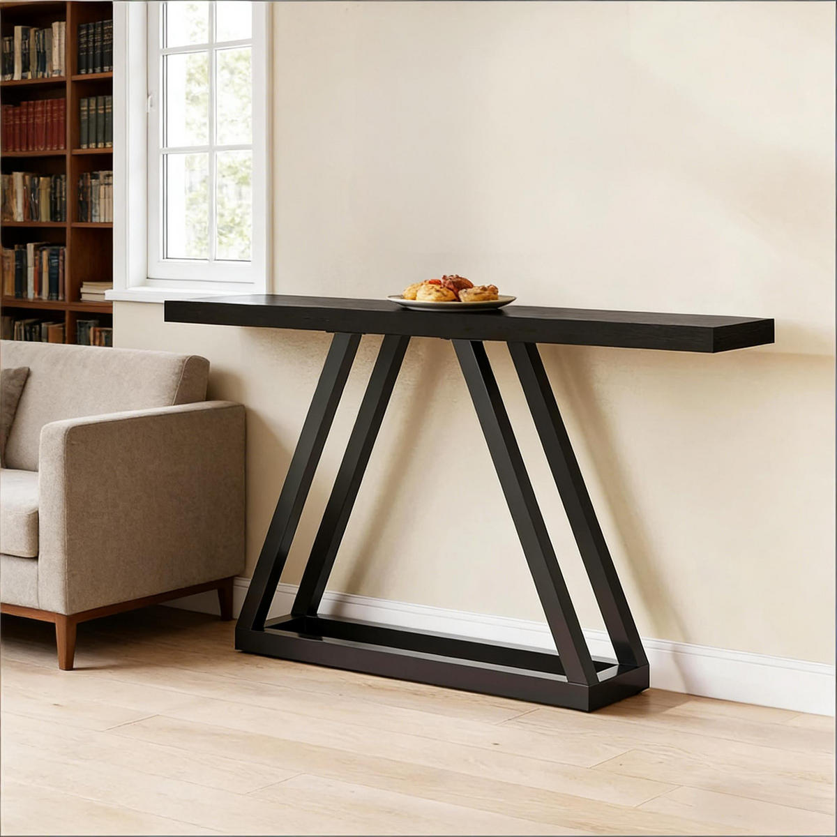 KONSOLENTISCH Schwarz 160/29,5/80 cm - Schwarz, Holzwerkstoff (29.5/160/80cm) - PANGIVO