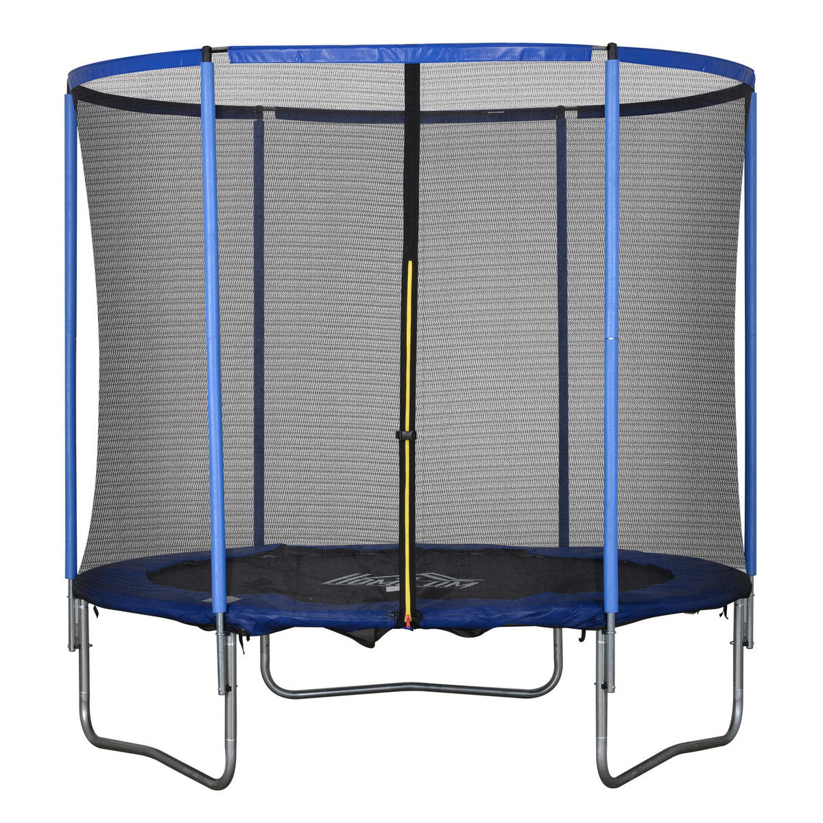 TRAMPOLIN, Blau+Schwarz, Stahl, Kunststoff - Blau, Metall (244/240/244cm) - HOMCOM