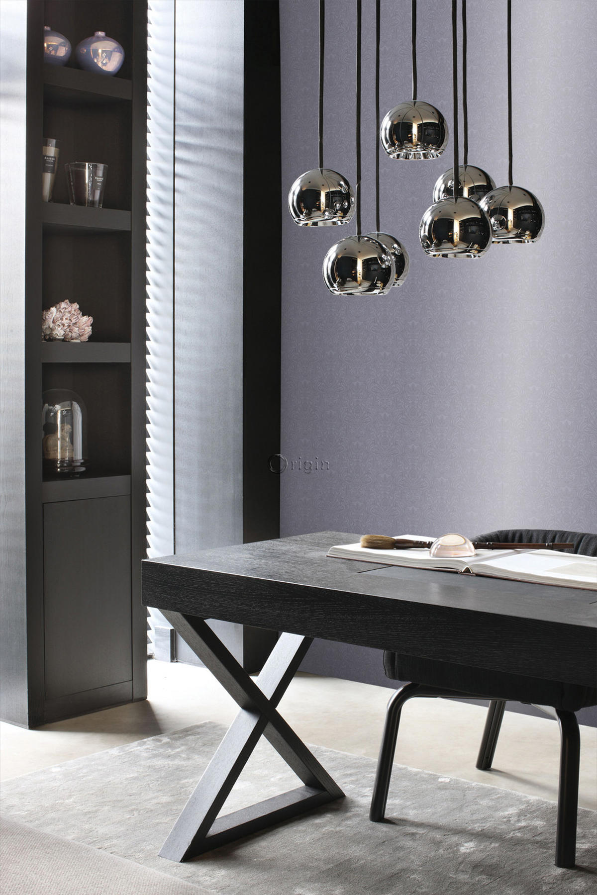 TAPETE Ornamente 53 cm x 10.05 m - Lila, Papier (53/1000cm) - Origin Wallcoverings