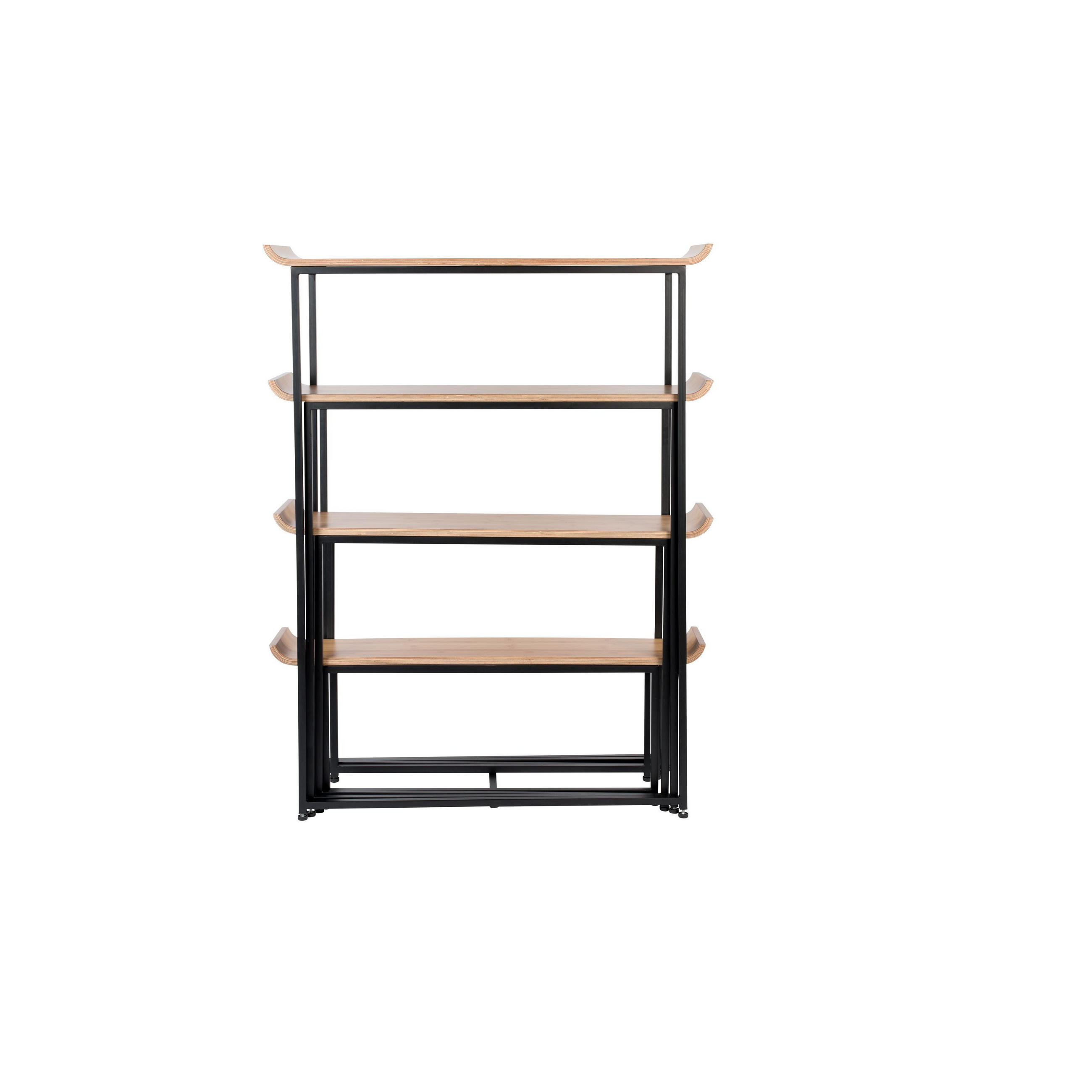 STANDREGAL Flodka Metall/ Holz - Schwarz, Holz (200/147.5/375cm) - Zuiver