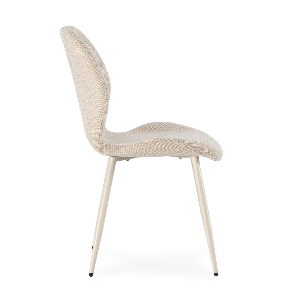 STOFFSTÜHLEN 4er-Set 58/49/47,5 cm - Creme, Textil (58/47.5/49cm) - Calicosy