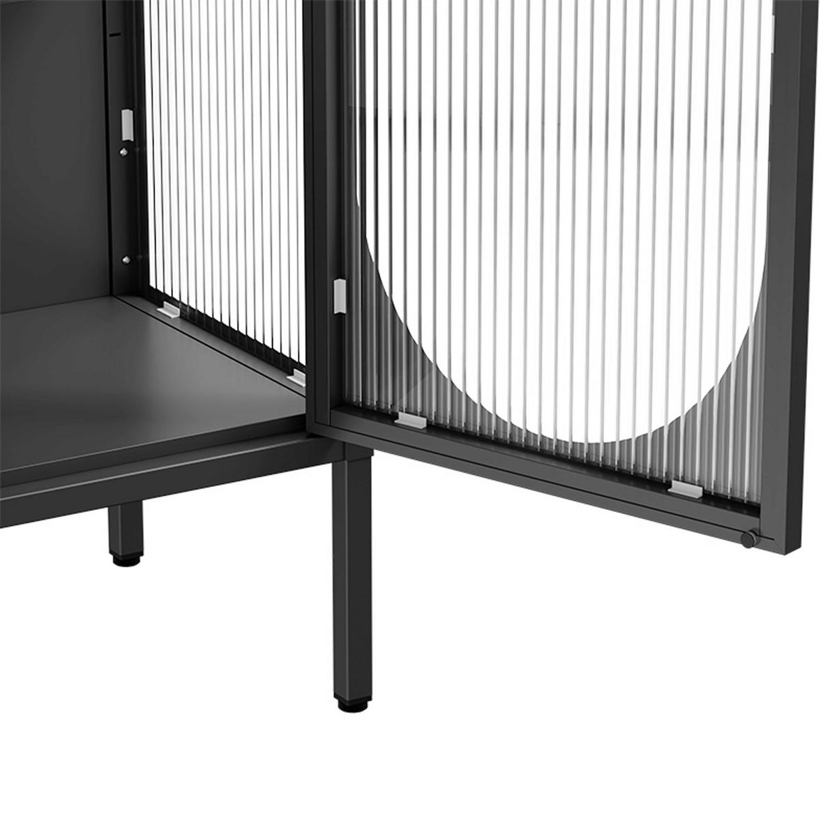 SIDEBOARD, Schwarz - Schwarz, Metall (35/110/80cm) - Oviala