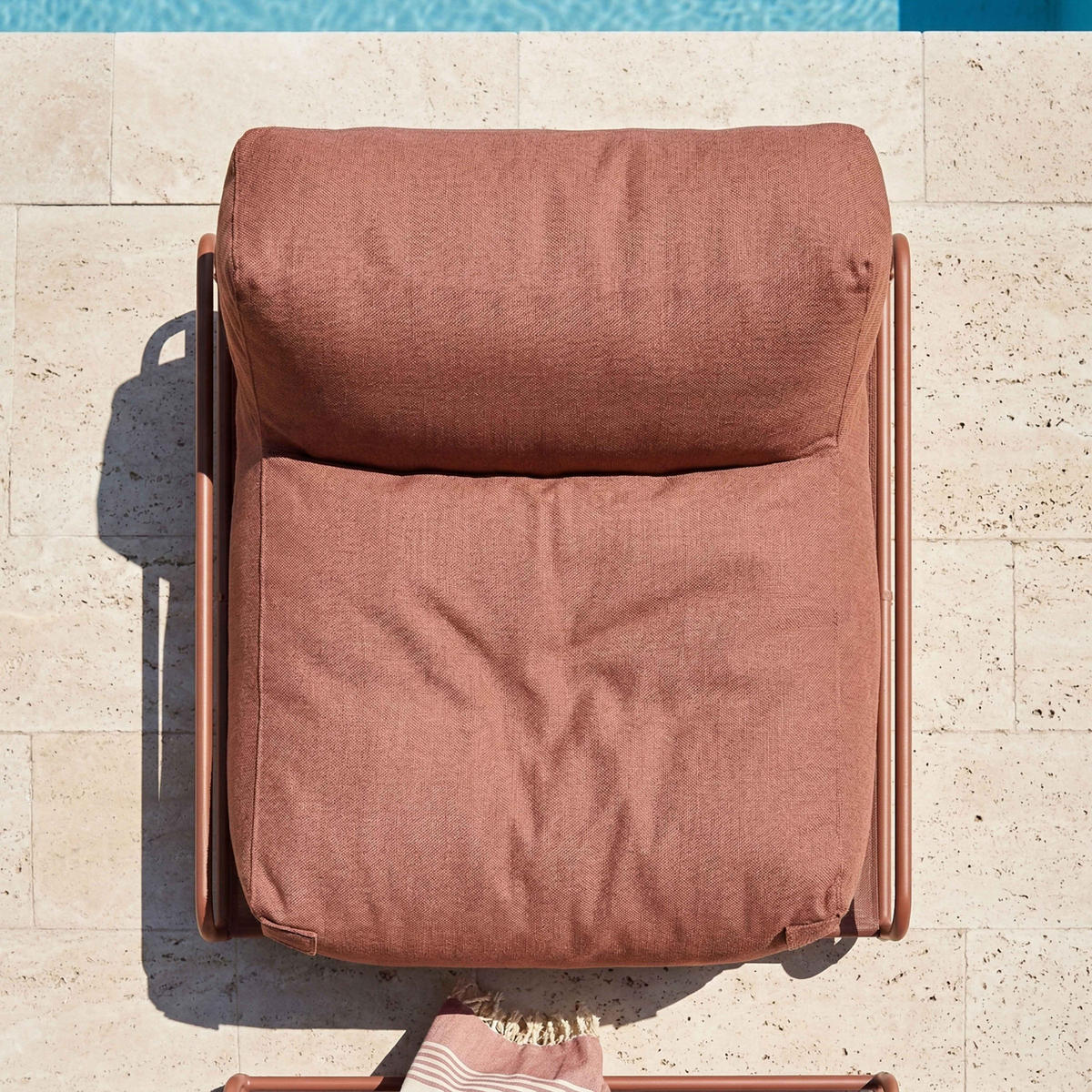 LOUNGESESSEL, terrakotta - Braun, Textil (97/77/97cm) - Oviala