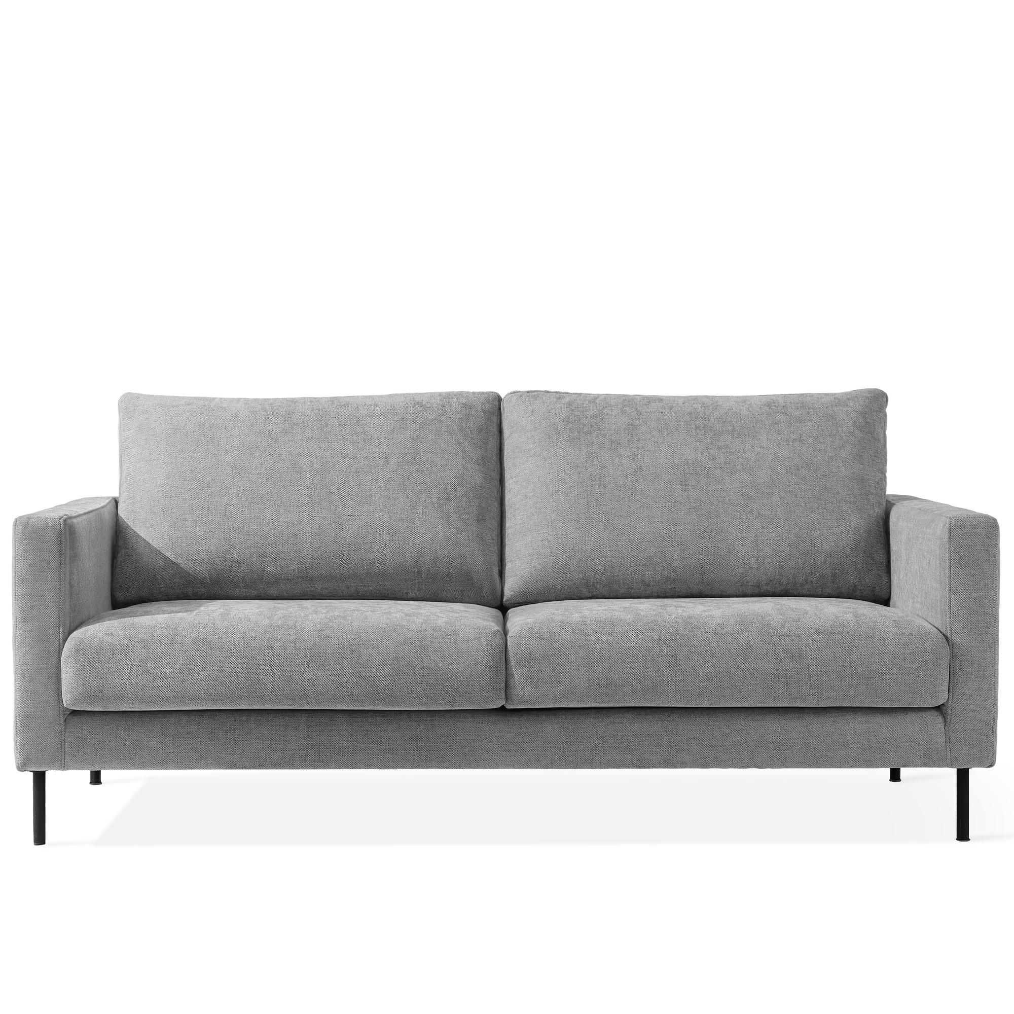 SOFA LUMO, 3-Sitzer, Grau - Schwarz/Grau, Holz/Holzwerkstoff (198/90/95cm) - KONSIMO®