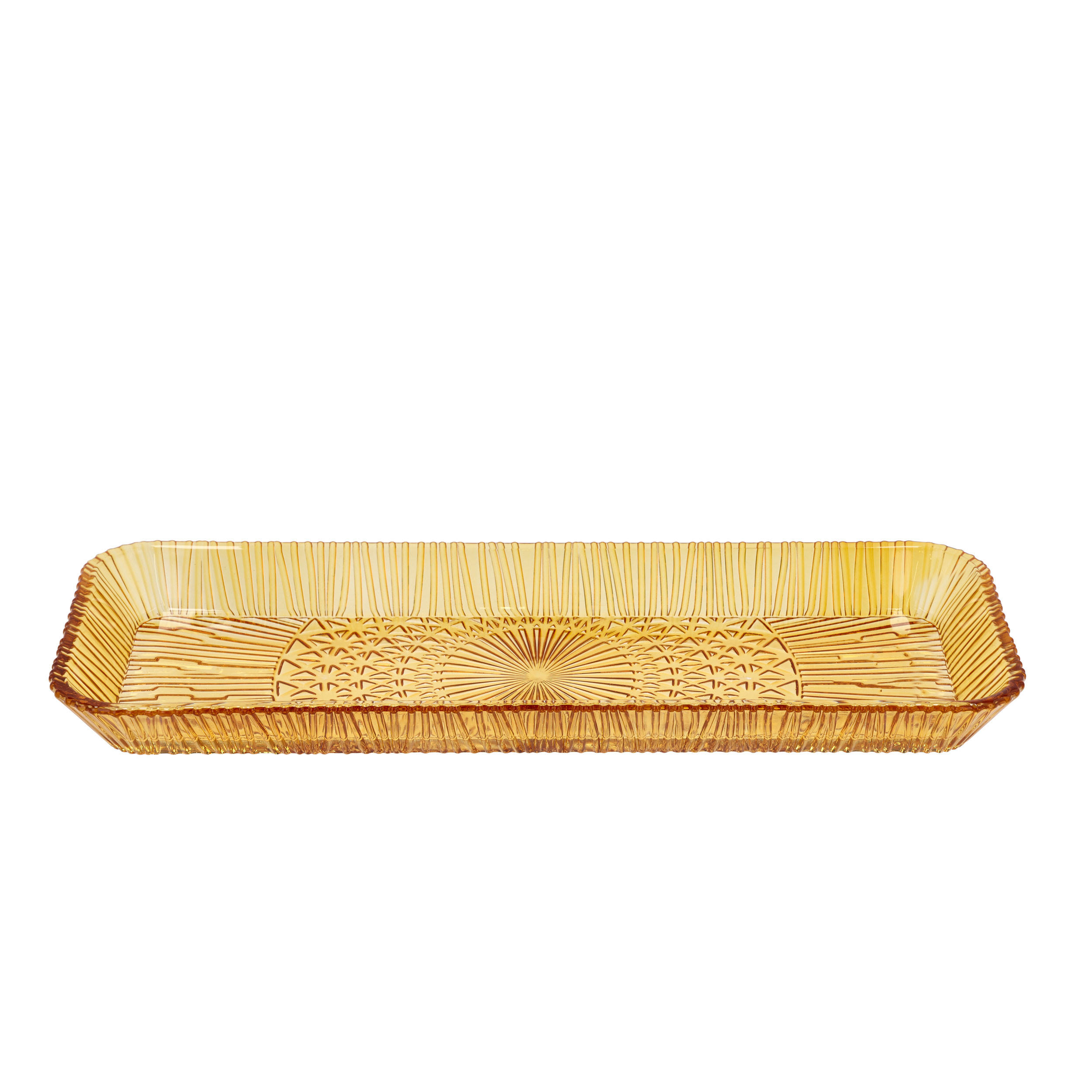 SERVIERPLATTE rechteckig Kusintha 38 x 14 cm Amber - Beige, Keramik (14/3.2/38cm) - Bitz
